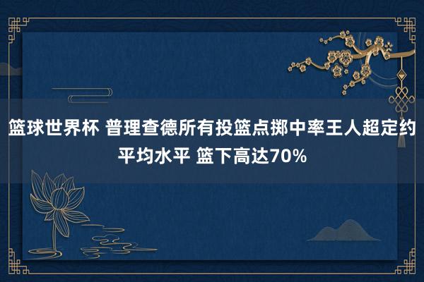 篮球世界杯 普理查德所有投篮点掷中率王人超定约平均水平 篮下高达70%