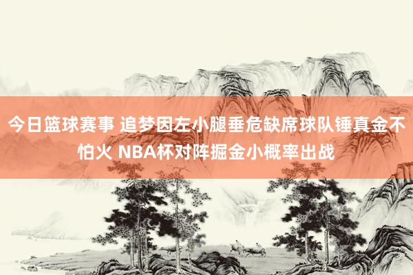 今日篮球赛事 追梦因左小腿垂危缺席球队锤真金不怕火 NBA杯对阵掘金小概率出战