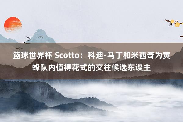 篮球世界杯 Scotto：科迪-马丁和米西奇为黄蜂队内值得花式的交往候选东谈主